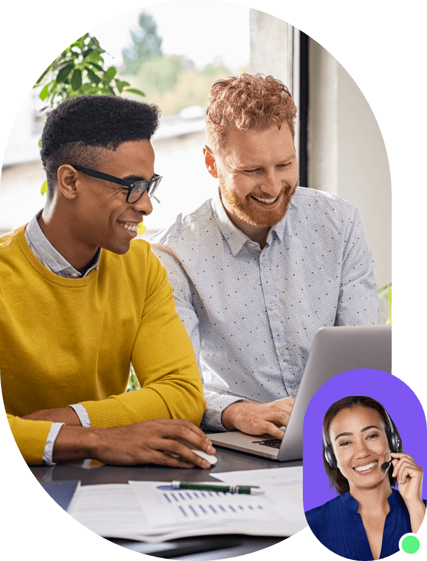 two guys working with an interpreter